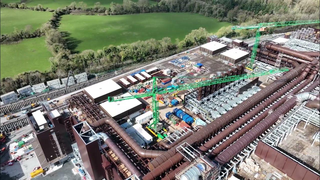 Drone footage of the intel ireland manufacturing expansion march 2023