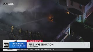 Firefighters battling blaze at Koreatown apartment building