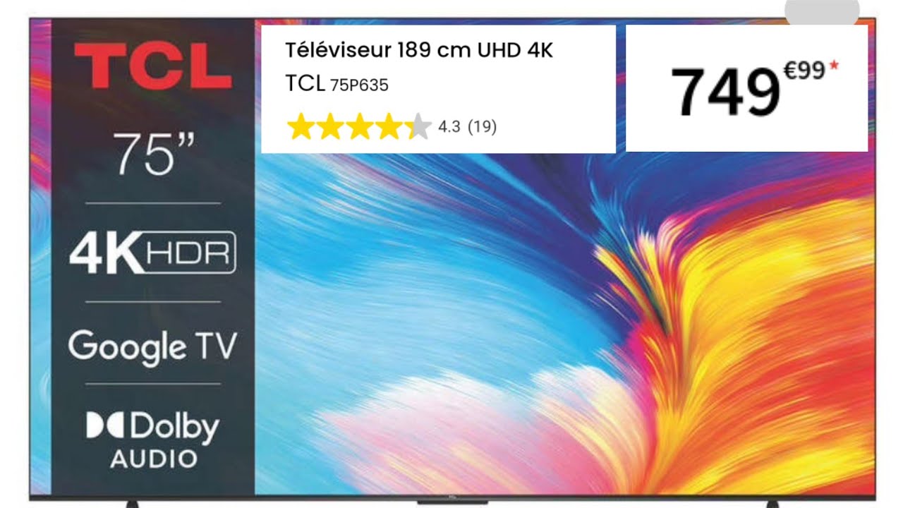Televiseur 189 Cm