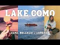 Lake Como Italy 🇮🇹 Milan to Lake Como Vlog | Exploring Varenna & Bellagio | Italy Travel Vlog 2023