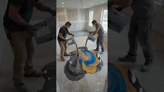 ✨ Home Office Epoxy Floor Transformation From ordinary to extraordinary#restorationwork #epoxyfloor