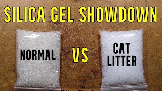 Silica gel desiccant showdown  normal versus crystal cat litter