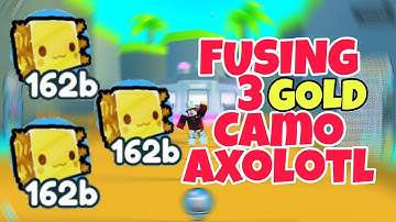What Happens When You Fuse 3 GOLD Camo Axolotl | Pet Simulator X!