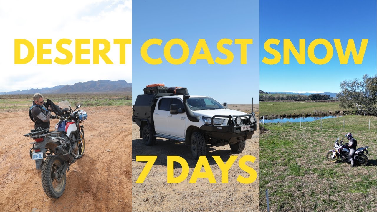 A remote cross country trip with my Dad, his adventure bike and my touring Hilux