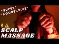 ASMR - FAST and AGGRESSIVE SCALP SCRATCHING MASSAGE | mic scratching with mic cover | No talking