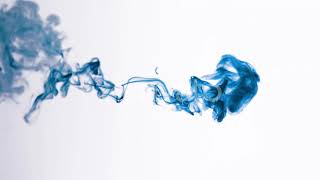 Isolated Blue Ink Cloud in Macro Slow Motion on White Background Framed for Vertical Video | Sto...