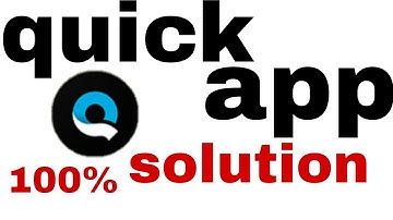 Quick app new problem solve 100% working //quick app solution