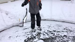 Flip On Snow Covered Trampoline