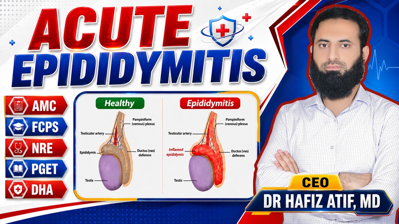 ACUTE EPIDIDYMITIS | High-Yield Topic For AMC | FCPS | NRE | PGET | DHA | Dr Hafiz Atif |
