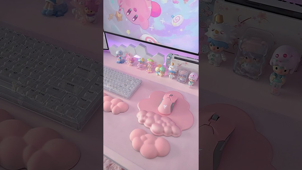 MANBASNAKE Cloud Mouse Pad Wrist Support Keyboard Wrist Rest Set for Home, Office☁️🫧