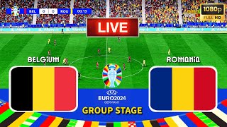 BELGIUM vs ROMANIA || UEFA Euro 2024 || Group stage ||  Group - E || Live Football Match || PES 21