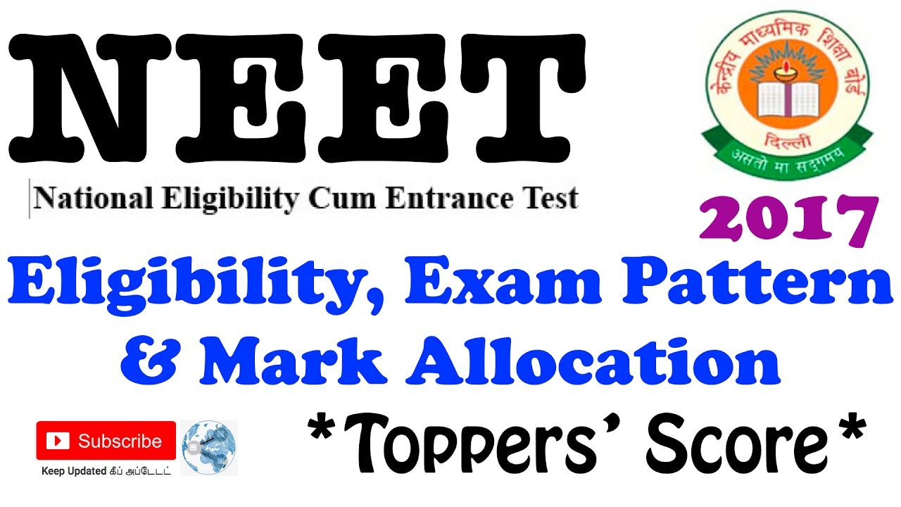 NEET 2017 Question Pattern, Mark Allocation and Toppers Score