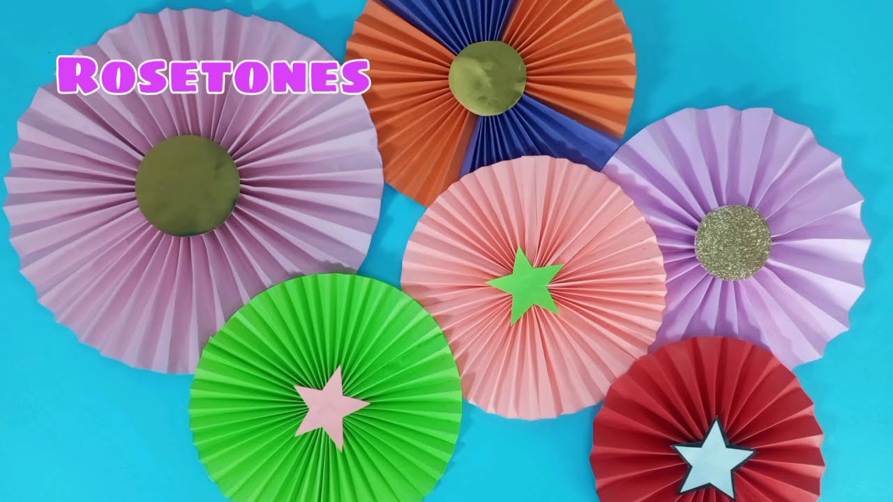 como-hacer-rosetones-con-hojas-de-colores-youtube