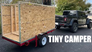 4x8 Harbor Freight Utility Trailer Tiny Camper Build Is Almost Done!