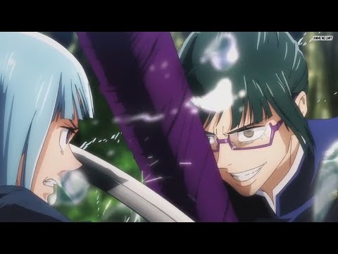 Maki vs Miwa and Mai│Fight Scene│Jujutsu Kaisen Episode 17