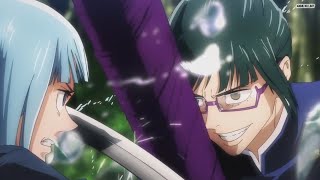 Maki vs Miwa and Mai│Fight Scene│Jujutsu Kaisen Episode 17