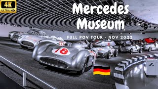 Mercedes Museum in Stuttgart 🇩🇪 - Full POV tour in 4k - Nov 2022