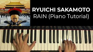 Ryuichi Sakamoto - Rain (Piano Tutorial Lesson)