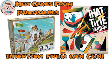 New games from Pandasaurus Games - That Time You Killed Me & Trek 12 - Love 2 Hate