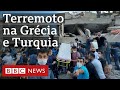 Terremoto causa 'mini-tsunami', mortes e destruição na Grécia e na Turquia