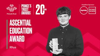 Rhys is The Ascential Education Award Winner 2024 🏆 | #PrincesTrustAwards