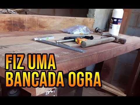 BANCADA RÚSTICA – CONSTRUÍ UMA BANCADA OGRA PRA OFICINA