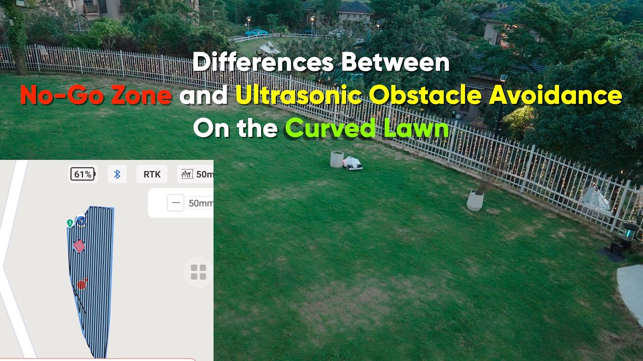 Differences Between No-Go Zone and Ultrasonic Obstacle Avoidance On the  Curved Lawn 