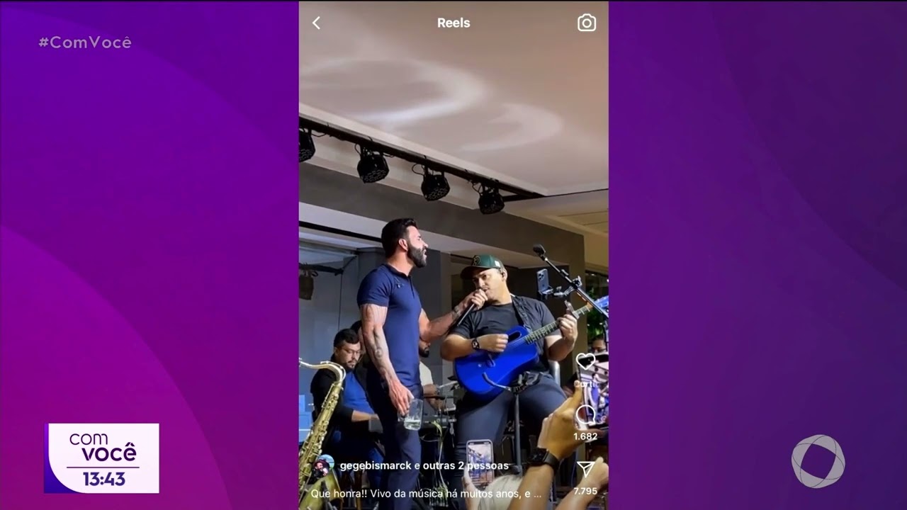 Que surpresa: Gusttavo Lima aparece e canta em restaurante de Campina Grande - Com Você