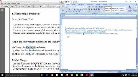 NIOS DEO PRACTICAL Formatting a Document
