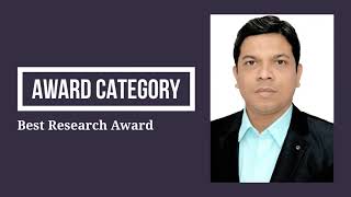 Dr Sandeep Pendhari, Veermata Jijabai Technological Institute, India, Best Research Award