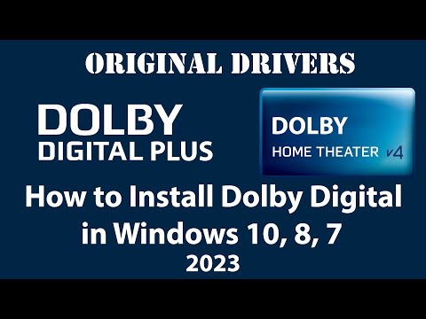Как установить подлинные драйверы Dolby Digital в Windows 10, 8, 7