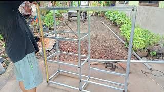 paano gumawa ng cabinet frame gamit ang tubular / how to make steel frame for cabinet