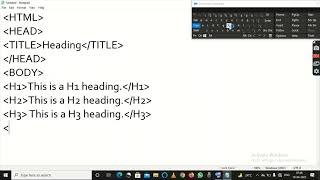 Adding Heading in HTML and difference between H1, H2, H3, H4, H5, H5.
