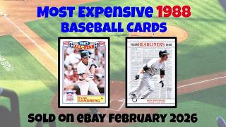 1988 Most Expensive eBay Sales Baseball Cards (February 2026)