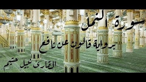 سورة النمل برواية قالون عن نافع - القارئ نبيل حتيم