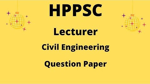 HPPSC Lecturer (Civil Engg) 2018 Question Paper Solved.
