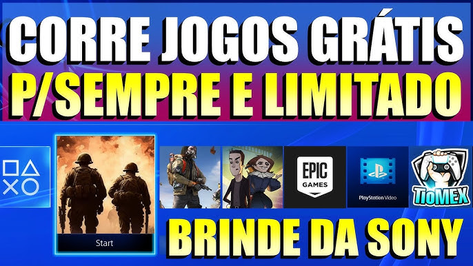 CORRE !!! 10 JOGOS GRÁTIS P/SEMPRE!! GTA 5 ONLINE NO PS4 FREE E ONE PIECE  ODYSSEY 