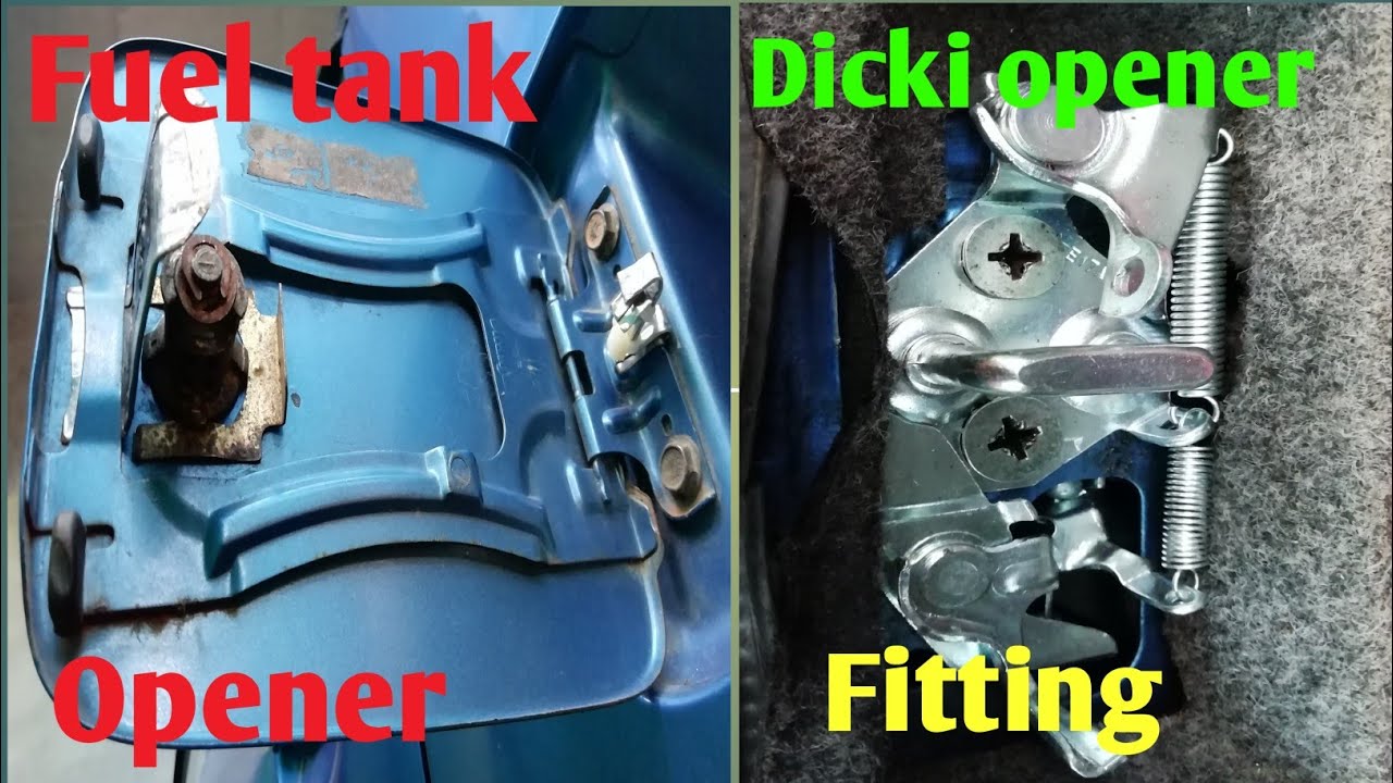 Fuel tank opener lever & dicki opener lever fitting on cable