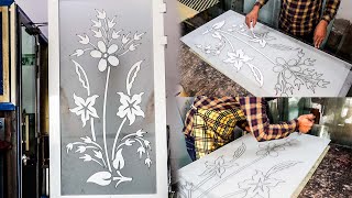 Door Design Flower Art with Hand Art | Flower Design Drawing #flowerart #roomdecor #diy #design