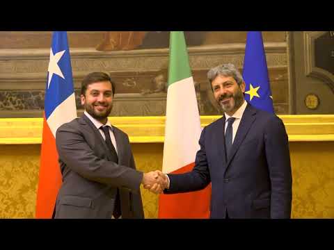 Il Pres. Fico incontra Raúl Soto Mardones, Presidente della Camera dei deputati cilena