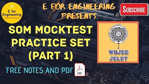 SOM Free mocktest (Part-1)|| Also Free SOM 200+ Practice Q&A Pdf|| Jelet 2020||Know your Preparation