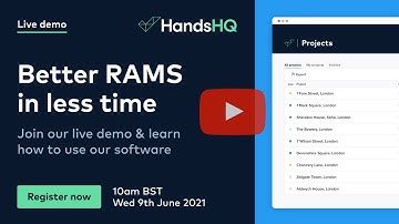 Risk Assessment and Method Statements Live demo