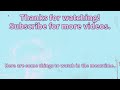 End of video