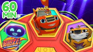 Spin the Robot Wheel! 🤖 w/ Blaze & Mega Bot | 1 Hour Compilation | Blaze and the Monster Machines