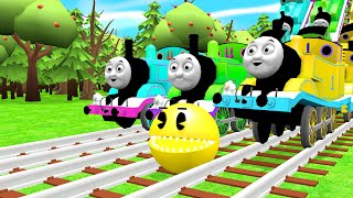 【踏切アニメ】あぶない電車 TRAIN THOMAS SUPERHERO🚦 Fumikiri 3D Railroad Crossing Animation #5