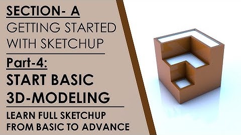 Sketchup Tutorial- PART-4- Creating your first 3d model in SketchUp using six common steps
