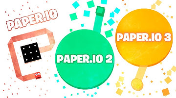PAPER.IO VS PAPER.IO 2 VS PAPER.IO 3 ( 100% Map Control )