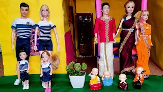 Unboxing Barbie And Ken Family Munchkin Pooja Barbie Foods.