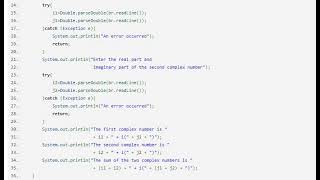 java program addition of 2 complex numbers