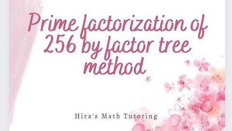 prime factorization of 256, factor tree method